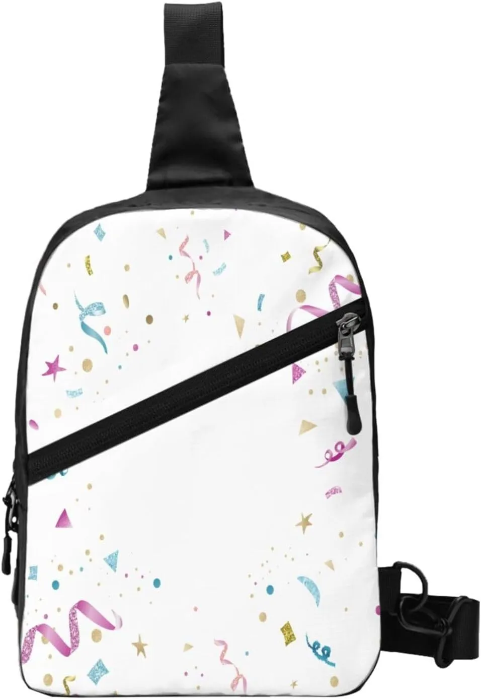 Celebratory Sling Bag for Men Women, Small Crossbody Sling Backpack Shoulder Chest Bag, Anti Theft Travel Hiking Sports