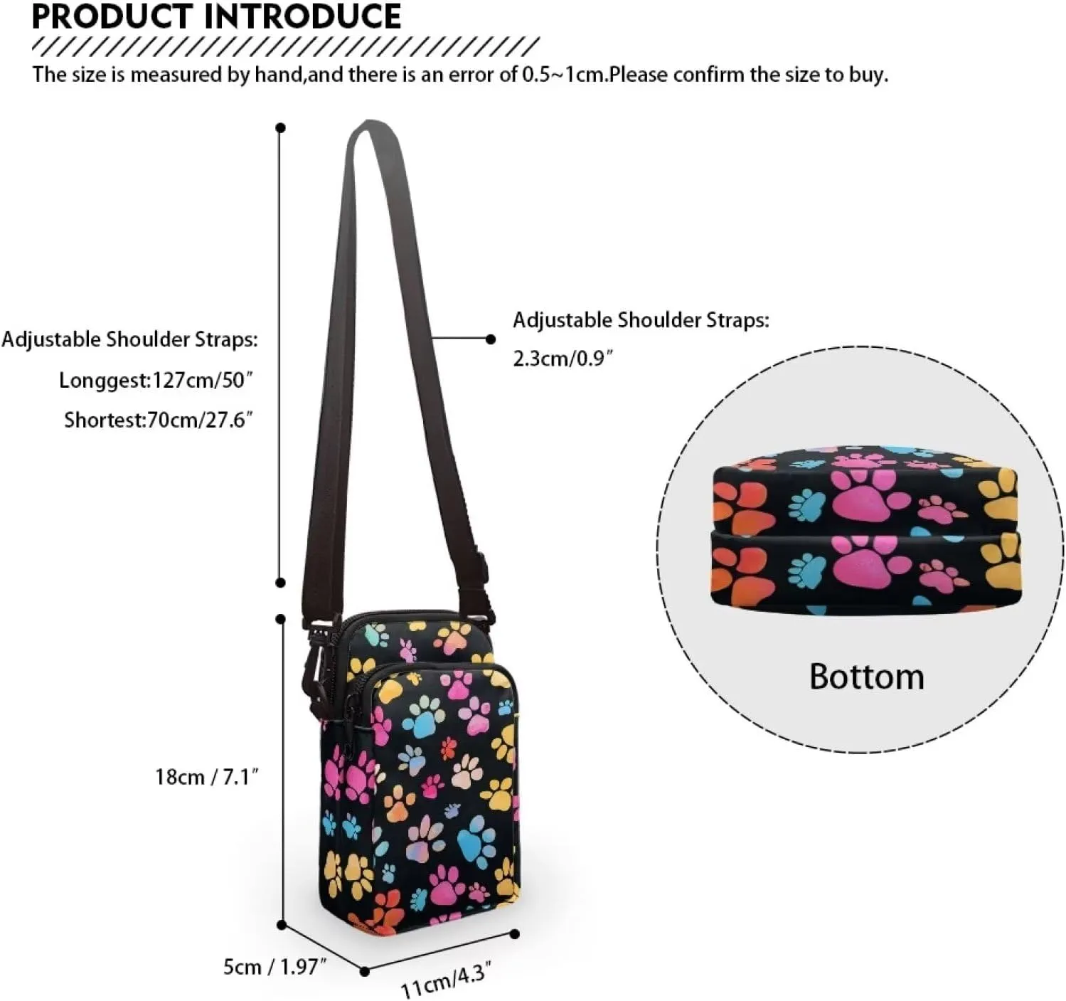 Cell Phone Purse Small Crossbody Wallet Phone Bag with Shoulder Strap Mini Messenger Bag