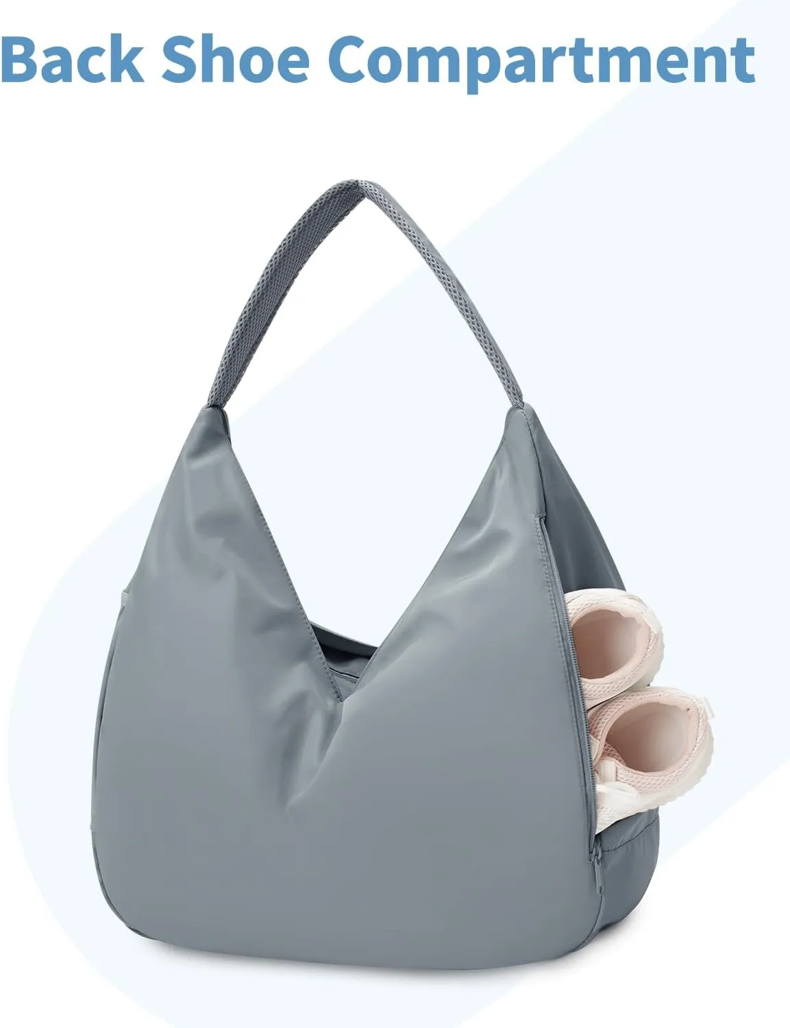 Ceneda Gym Bag for Women Sports Duffel Bag with Hidden Yoga Mat Strap & Shoe Compartment Workout Dance Bag with Wet Pocket Overnight Weekender Bag for Travel Yoga (Celadon)