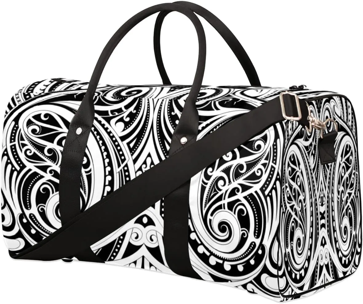 Ceramic Motifs Travel Duffle Bag Waterproof Foldable Weekender Bags for Women and Men Durable Carry on Overnight Bag with Shoulder Strap Lightweight Sports Gym Tote Bag