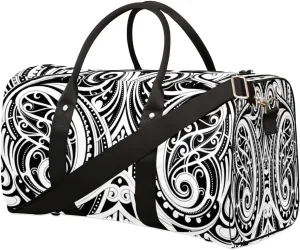Ceramic Motifs Travel Duffle Bag Waterproof Foldable Weekender Bags for Women and Men Durable Carry on Overnight Bag with Shoulder Strap Lightweight Sports Gym Tote Bag