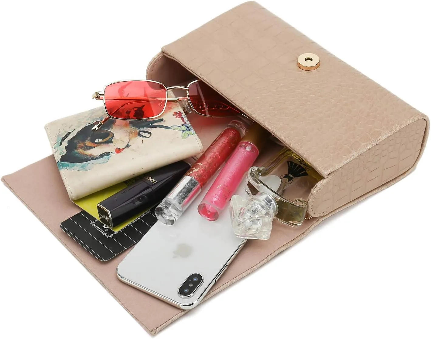 CHARMING TAILOR Small Crocodile Print Clutch Bag PU Alligator Handbag Women’s Clutch Purse