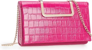 CHARMING TAILOR Small Crocodile Print Clutch Bag PU Alligator Handbag Women’s Clutch Purse