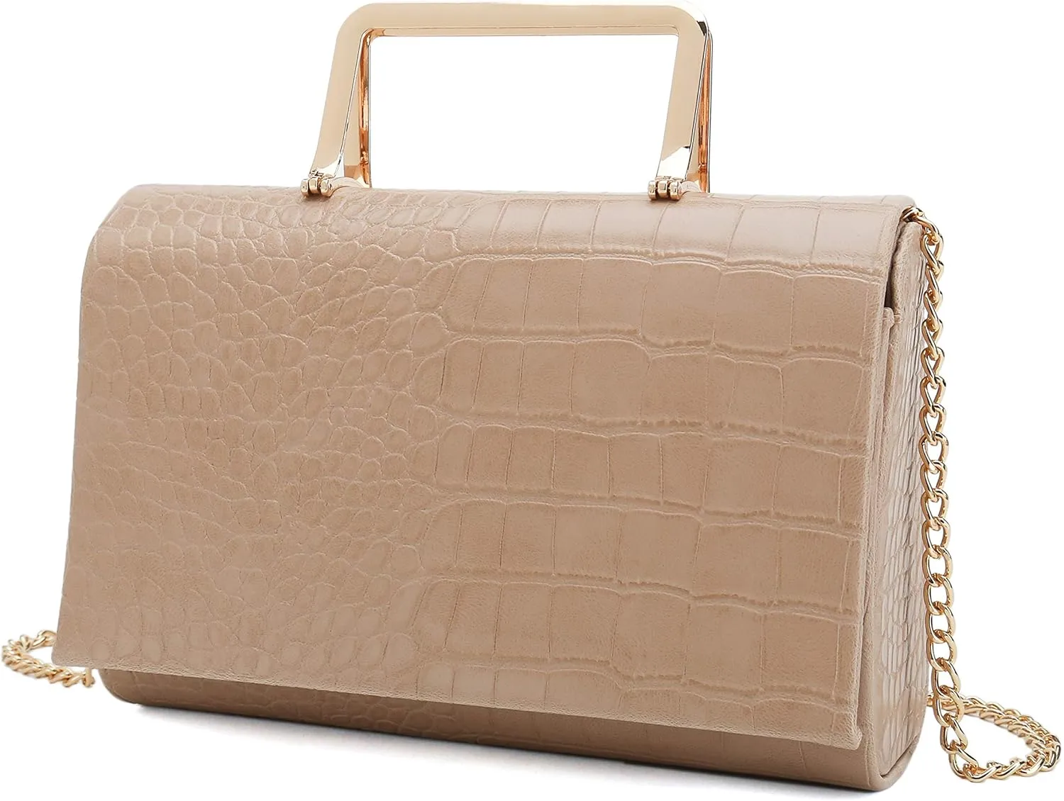 CHARMING TAILOR Small Crocodile Print Clutch Bag PU Alligator Handbag Women’s Clutch Purse