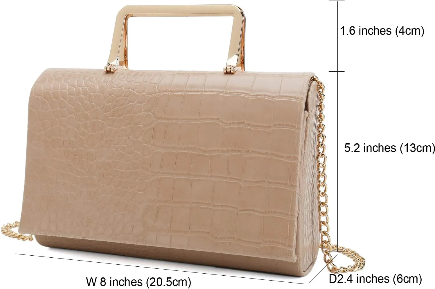 CHARMING TAILOR Small Crocodile Print Clutch Bag PU Alligator Handbag Women’s Clutch Purse