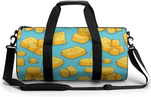 Cheese Curd Novelty Large Duffel Bag Lightweight Gym Bag Travel Tote Bags