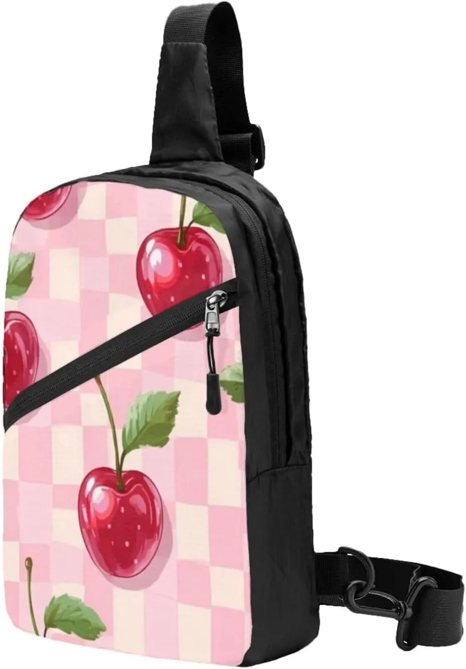 Cherries Print Crossbody Bags For Women, Sling Bag For Men, Hiking Backpack Lightweight For Casual Outdoor Travel
