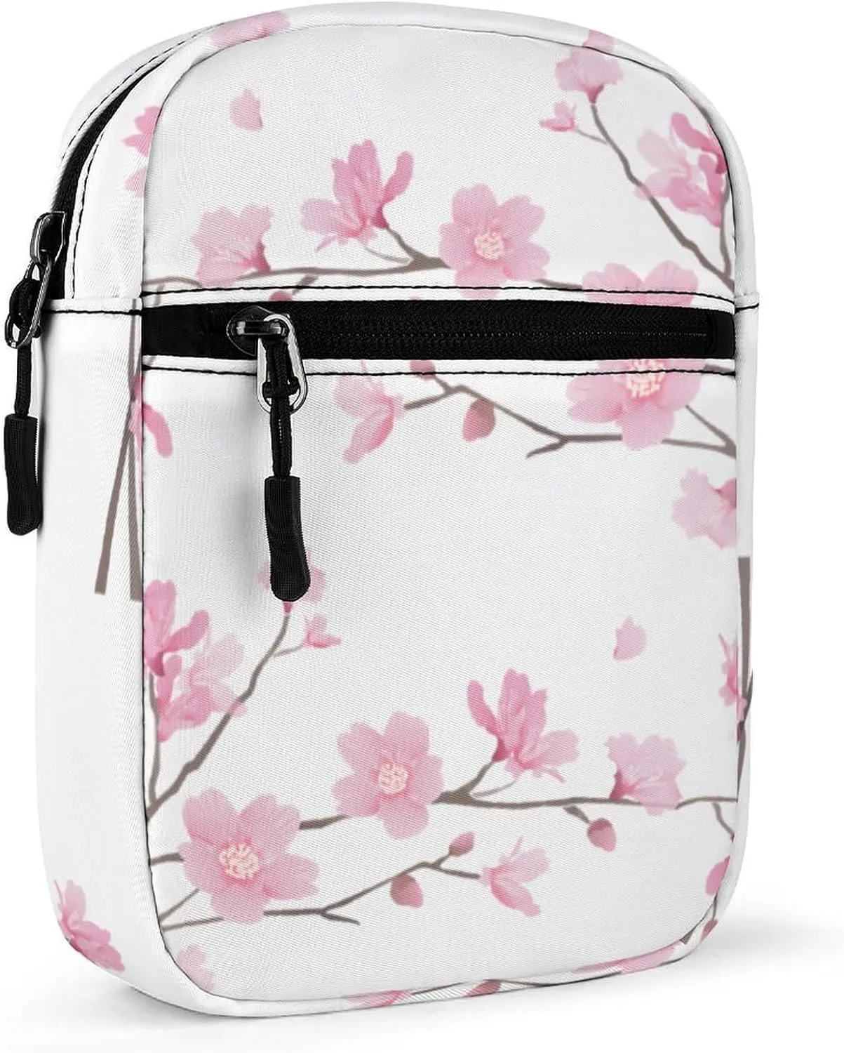 Cherry Blossom Pattern Crossbody Bag Small Shoulder Bag Waterproof, Lightweight And Convenient