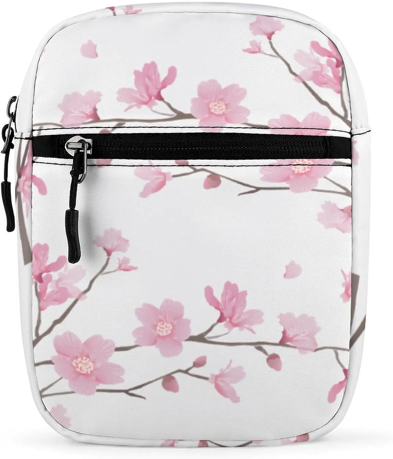 Cherry Blossom Pattern Crossbody Bag Small Shoulder Bag Waterproof, Lightweight And Convenient