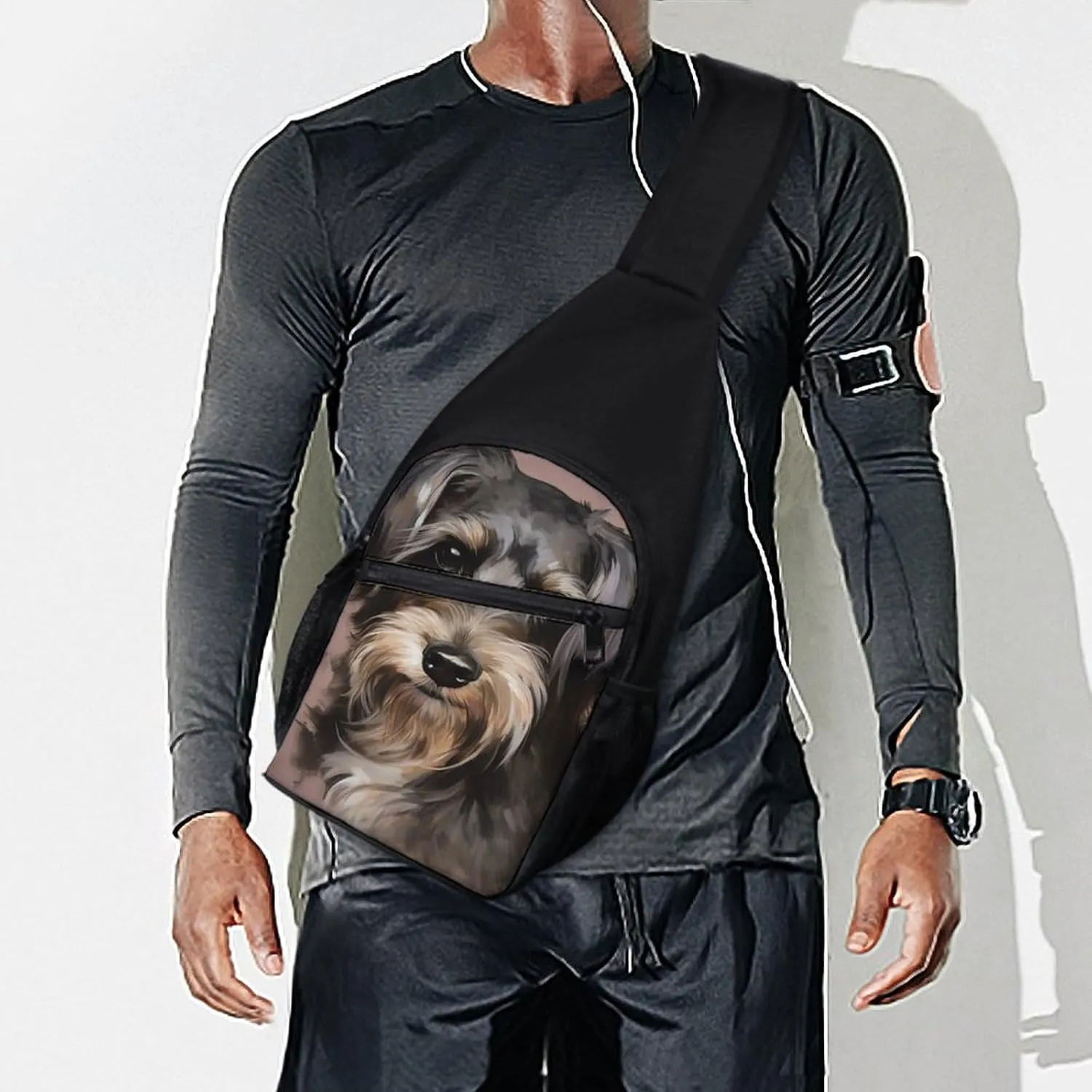 Chest Bag Sling Bag for Men Women Dog Sport Sling Backpack Lightweight Shoulder Bag for Travel