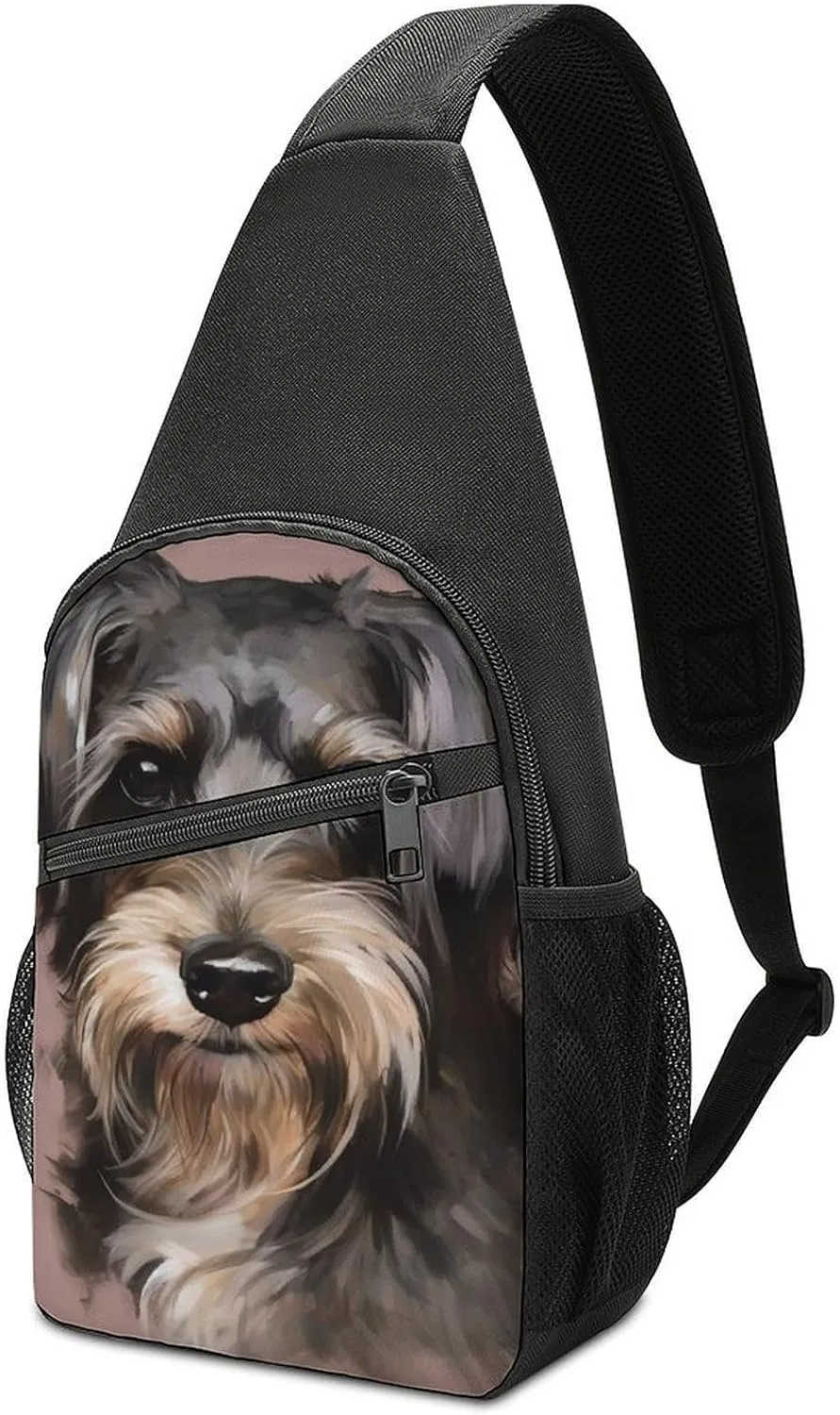 Chest Bag Sling Bag for Men Women Dog Sport Sling Backpack Lightweight Shoulder Bag for Travel