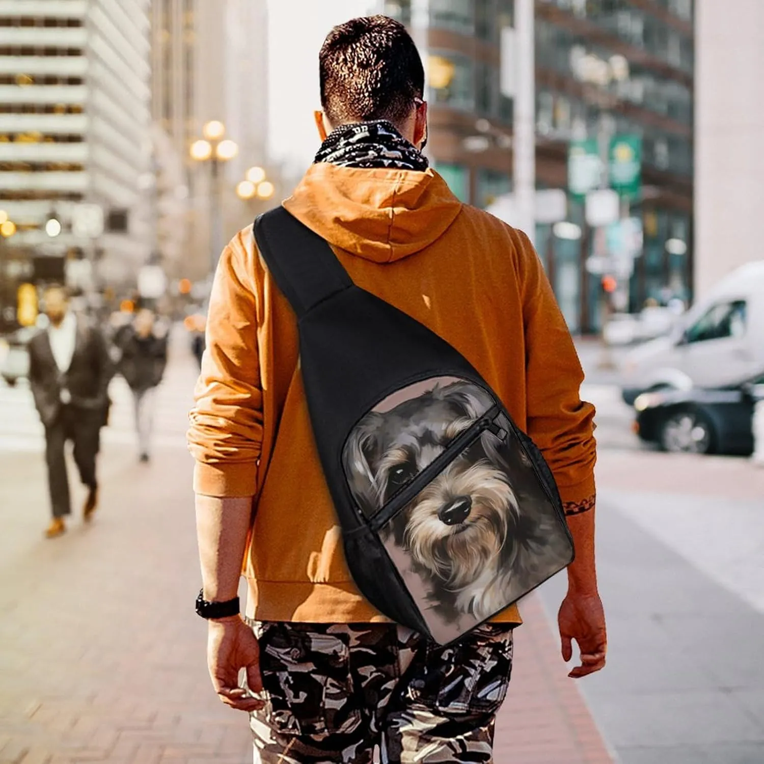 Chest Bag Sling Bag for Men Women Dog Sport Sling Backpack Lightweight Shoulder Bag for Travel