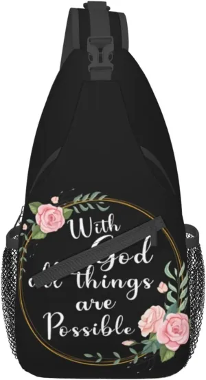 Christian Jesus Sling Bag for Men Women Shoulder Backpack Chest Bags Crossbody Daypack for Hiking Camping Outdoor Trip