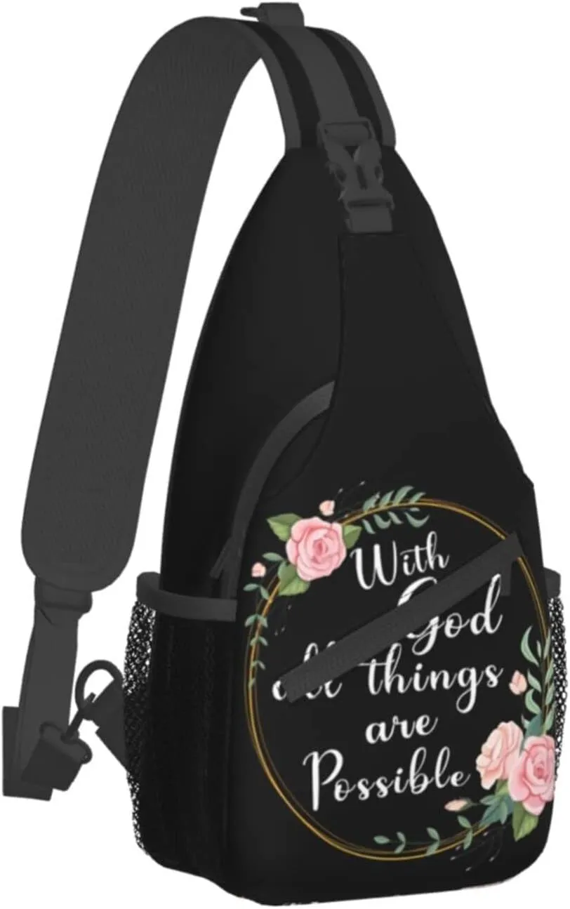 Christian Jesus Sling Bag for Men Women Shoulder Backpack Chest Bags Crossbody Daypack for Hiking Camping Outdoor Trip
