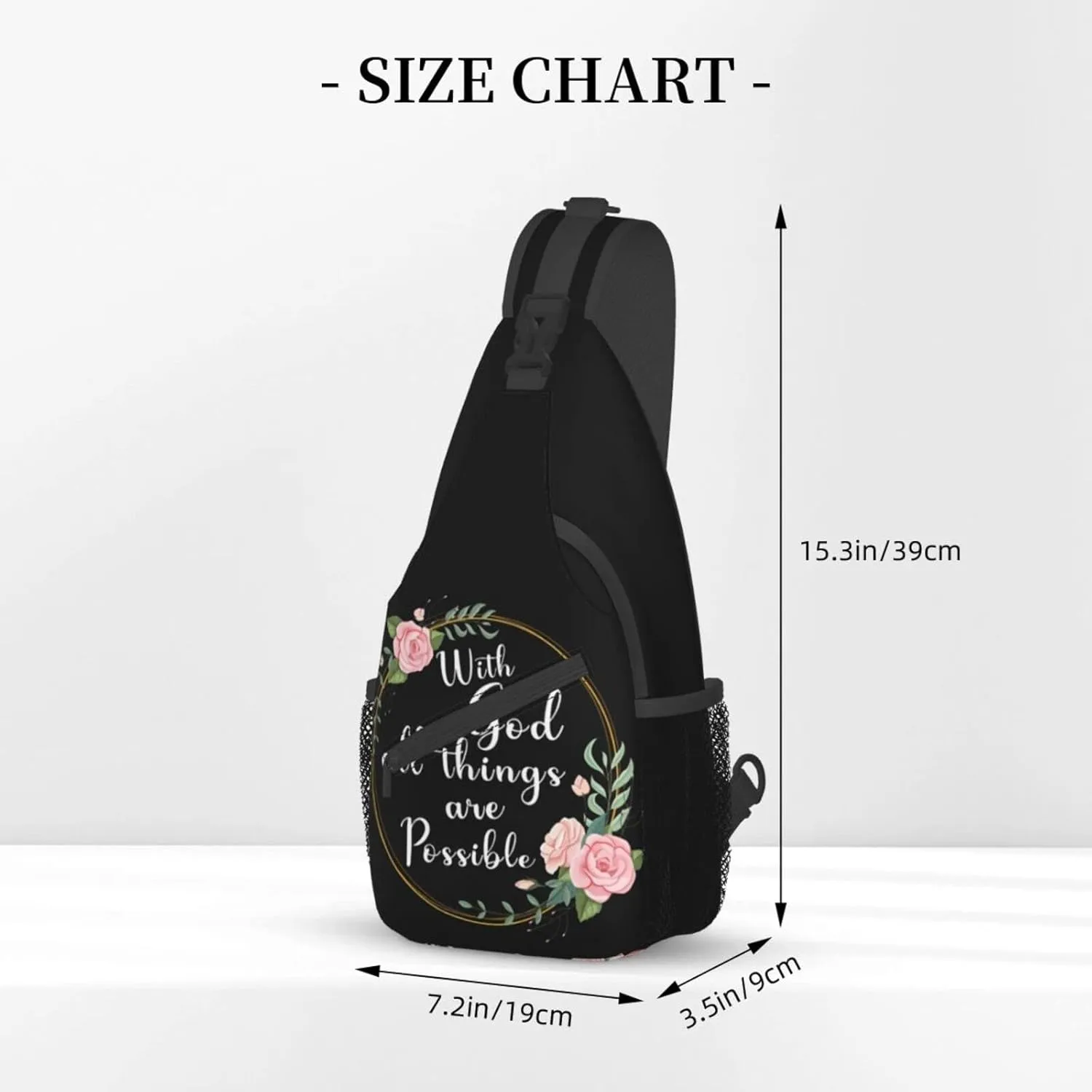 Christian Jesus Sling Bag for Men Women Shoulder Backpack Chest Bags Crossbody Daypack for Hiking Camping Outdoor Trip