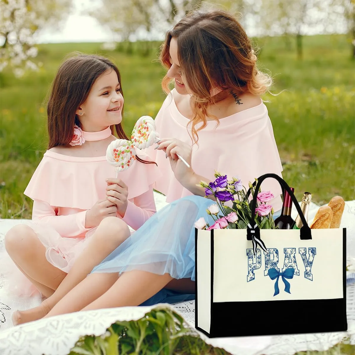 Christian Tote Bag, Motivational Religious Gifts for Women, Bible Faith Based Gifts for Christmas