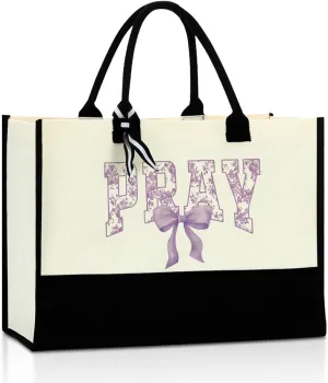 Christian Tote Bag, Motivational Religious Gifts for Women, Bible Faith Based Gifts for Christmas