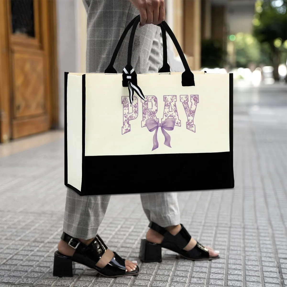 Christian Tote Bag, Motivational Religious Gifts for Women, Bible Faith Based Gifts for Christmas