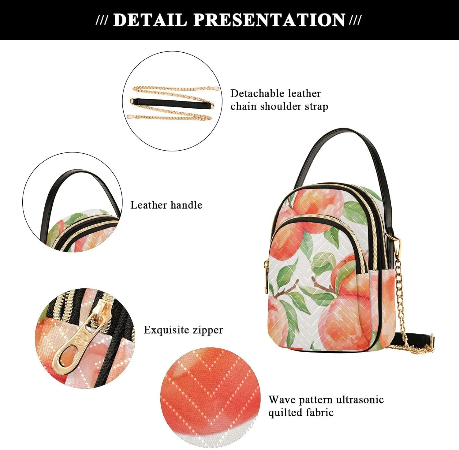 Christmas Snowflakes and Butterflies Shoulder Bag, Trendy Crossbody Purses Small Shoulder Bag
