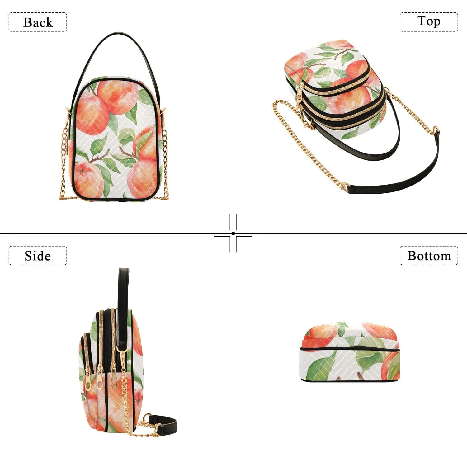 Christmas Snowflakes and Butterflies Shoulder Bag, Trendy Crossbody Purses Small Shoulder Bag