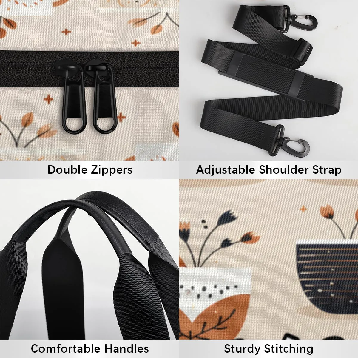 Classic Coffee Style Personalized Dance Bags, Classic Coffee Style Custom Sport Duffel Bag Travel Duffle Bag Overnight Weekender Bag