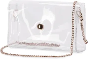 Clear Purse Stadium Approved Bag,Small Clear Crossbody Bag for Sports,Cute See Through Clutch Mini Shoulder Bag