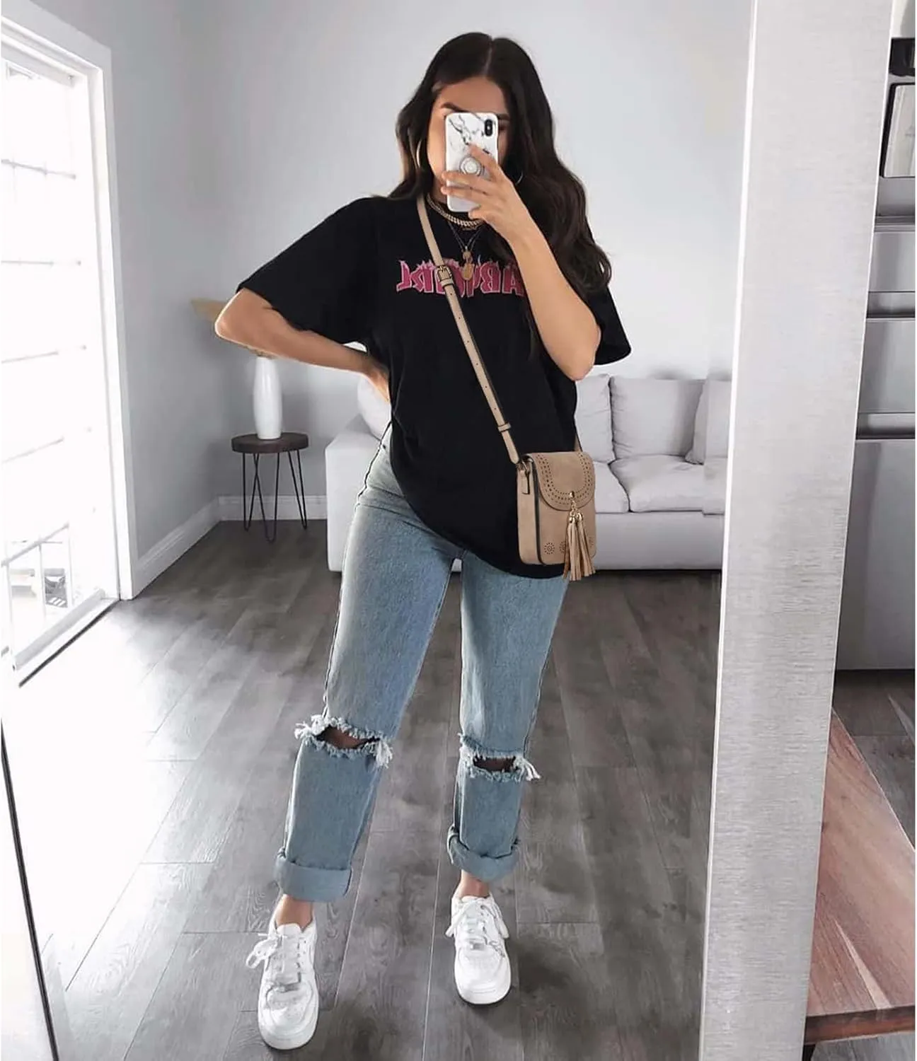 CLUCI Small Crossbody Bags for Women PU Leather Cell Phone Purse Wallet with Adjustable Guitar Strap