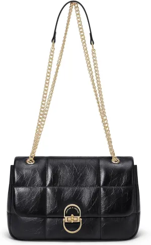 Cnoles Crossbody Bags for Women Fashion Leather Shoulder Bag with Chain Strap Trendy Clutch Purse Satchel Purse Handbag