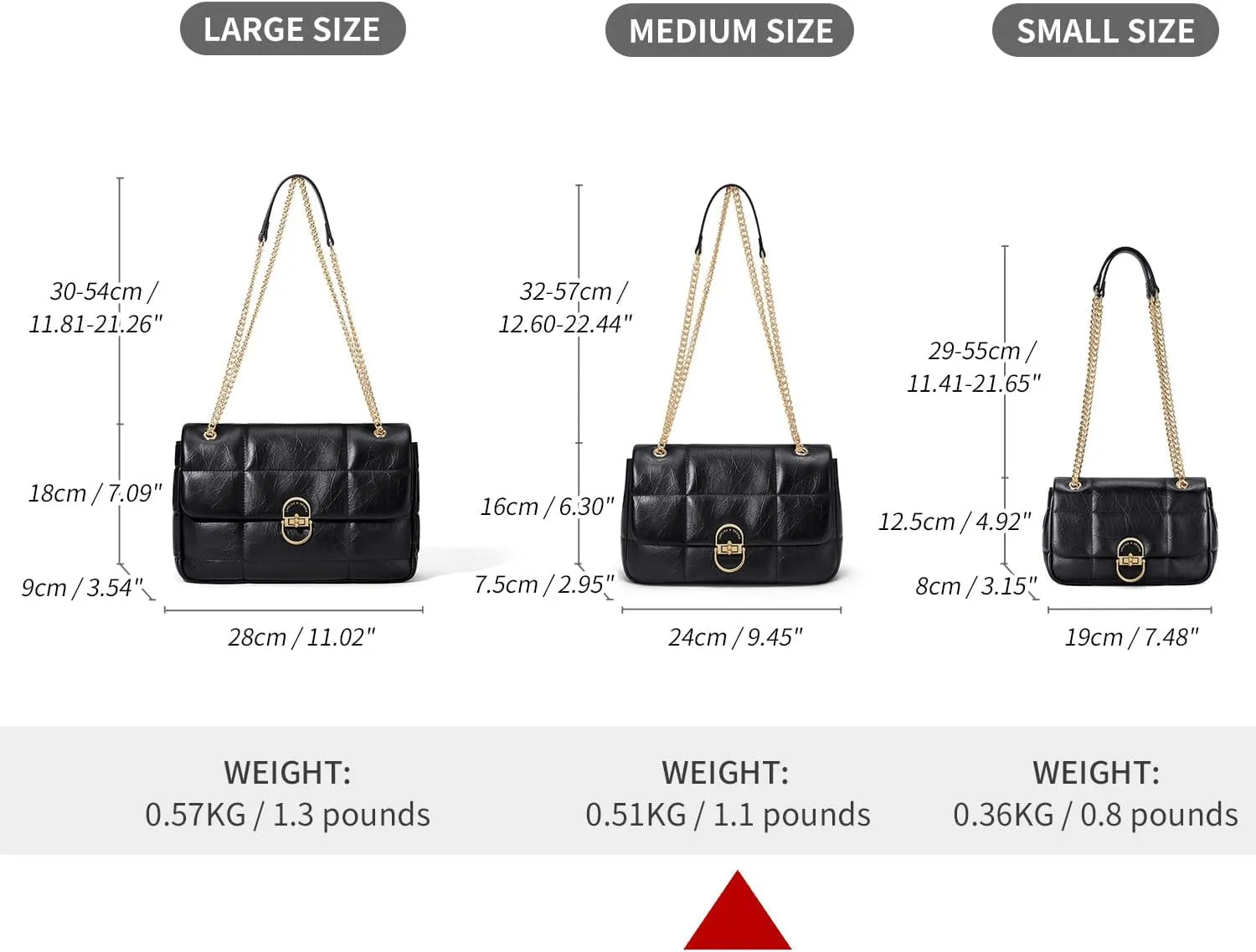 Cnoles Crossbody Bags for Women Fashion Leather Shoulder Bag with Chain Strap Trendy Clutch Purse Satchel Purse Handbag