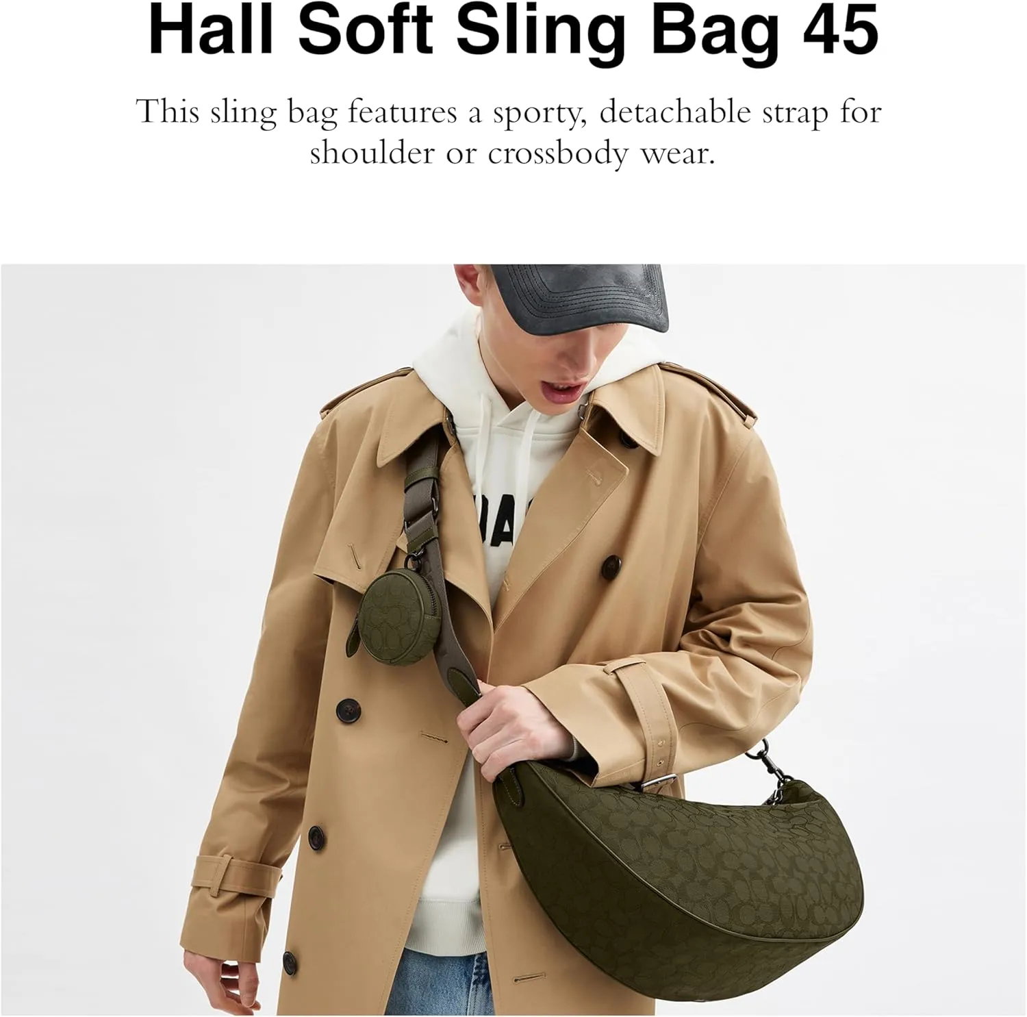 Coach Hall Soft Sling Bag 45 in Signature Jacquard