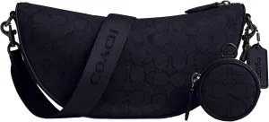 Coach Hall Soft Sling Bag in Signature Jacquard, Midnight Navy