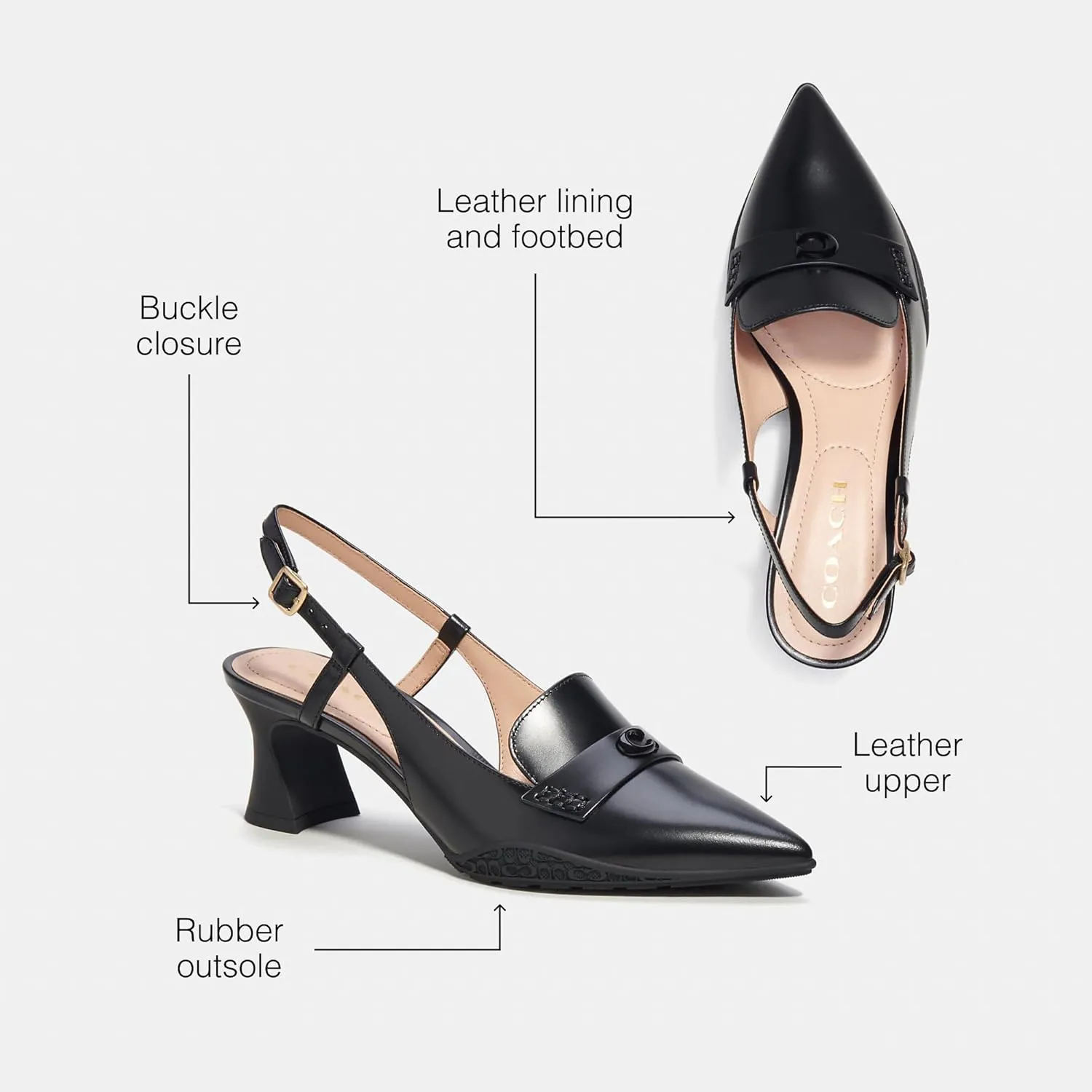 Coach Women's Nikola Leather Hybrid Slingback