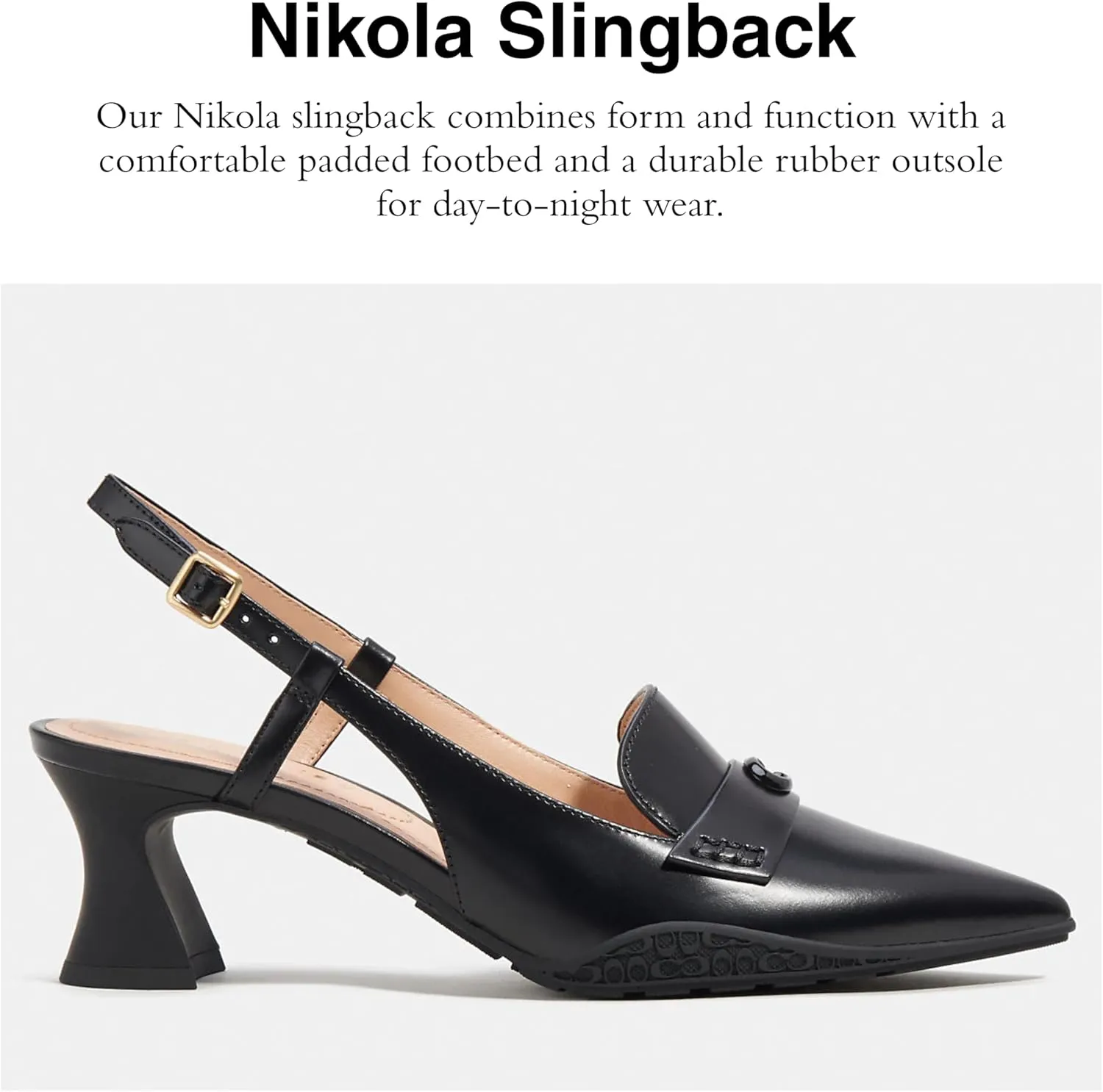 Coach Women's Nikola Leather Hybrid Slingback