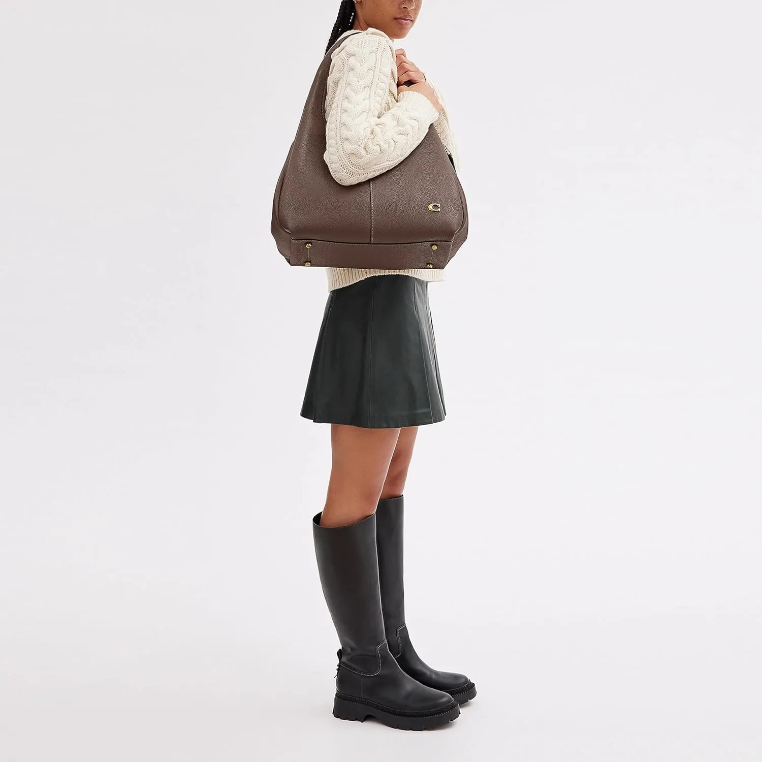 Coach Women's Polished Pebble Leather Lana Shoulder Bag