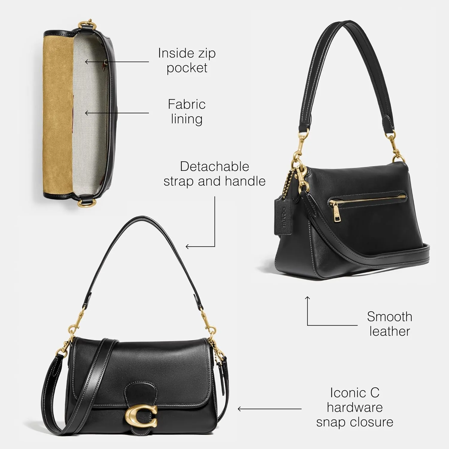 Coach Women's Soft Calf Leather Tabby Shoulder Bag