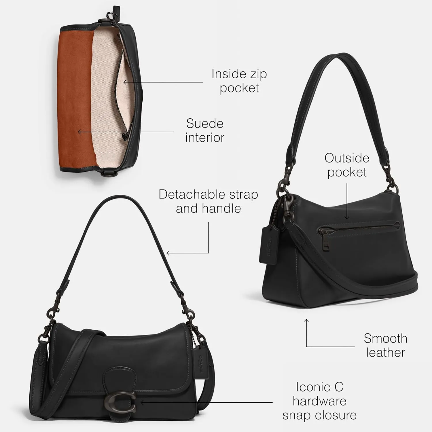 Coach Women's Soft Calf Leather Tabby Shoulder Bag