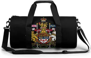 Coat of Arms of Canada Funny Gym Bag Travel Tote Bag Duffel Bag for Men Women Weekender Sports Vacation