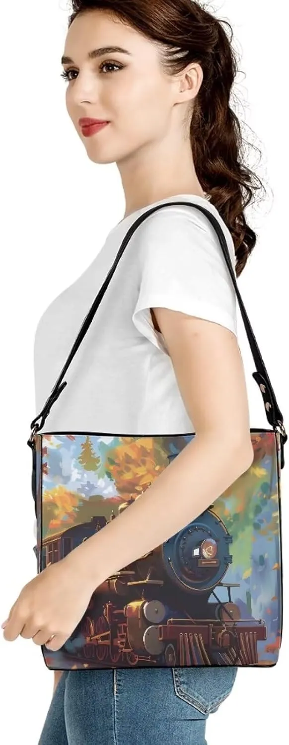 COEQINE Christmas Crossbody Bag Soft Leather Crossbody Sling Bag With Shoulder Strap for Travel Christmas Purse
