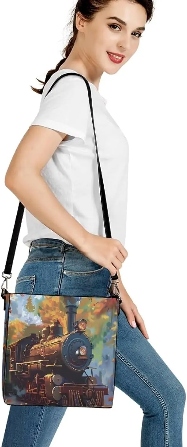 COEQINE Christmas Crossbody Bag Soft Leather Crossbody Sling Bag With Shoulder Strap for Travel Christmas Purse