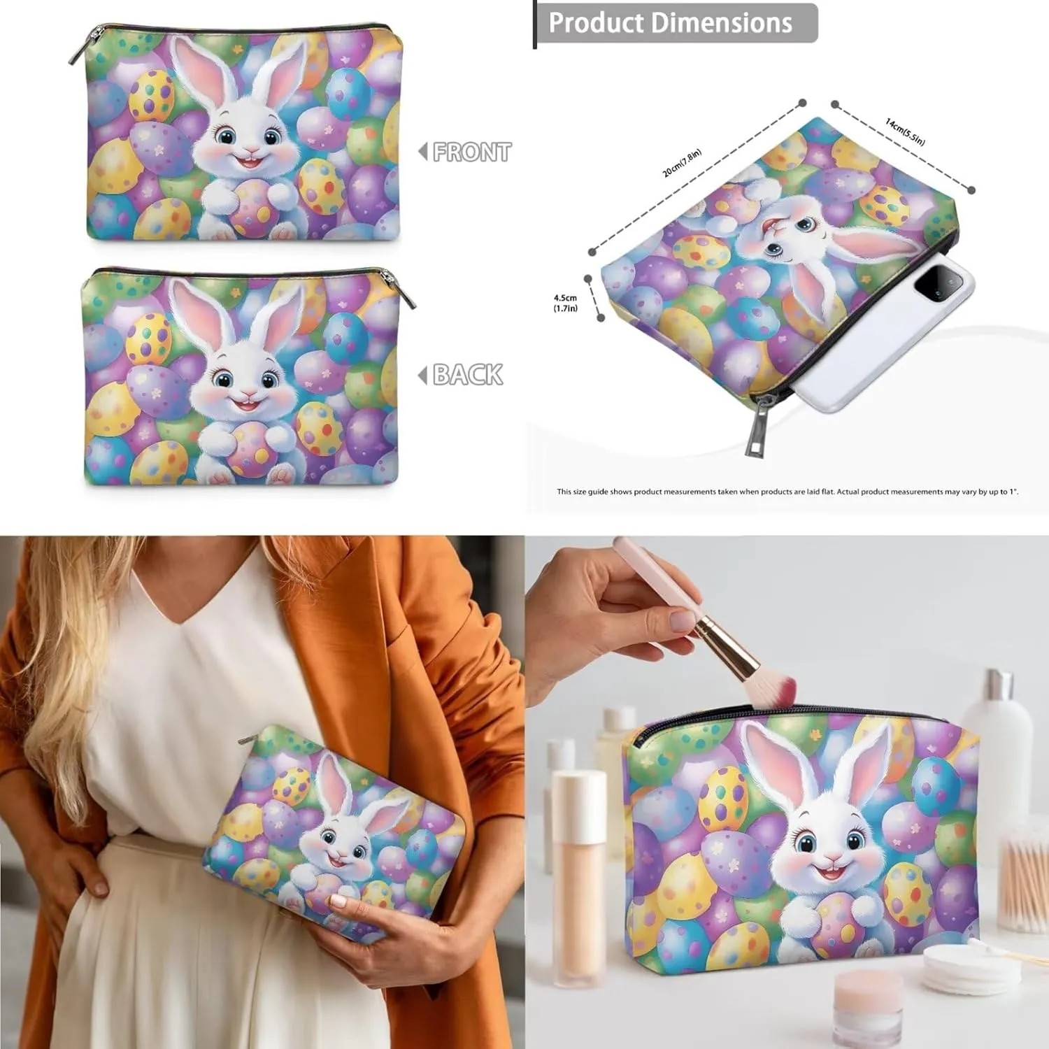 Coldinair 3PCS Easter Handbag Set for Women,Purse Sets for Women,Leather Shoulder Bag Satchel Handbag Tote Bags