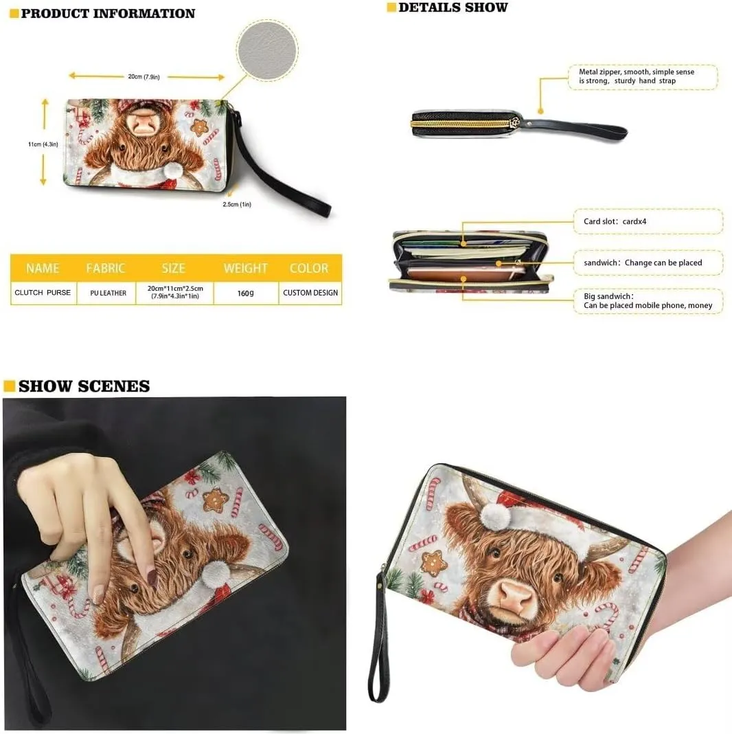 Coldinair Custom Wallet Purse Set Top Handle Handbags Personalized PU Leather Tote Work Bag Travel Large Casual Satchel