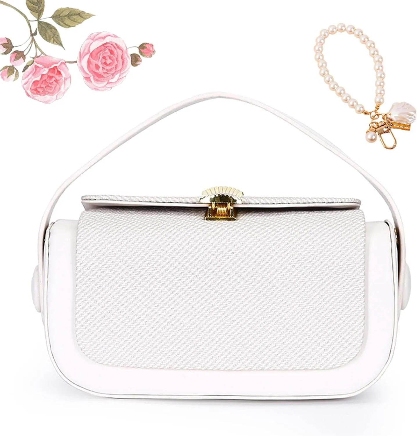 Colorful Fabric Flap Crossbody Bag, Large Capacity PU Leather, Elegant Textured Shoulder Purse for Women