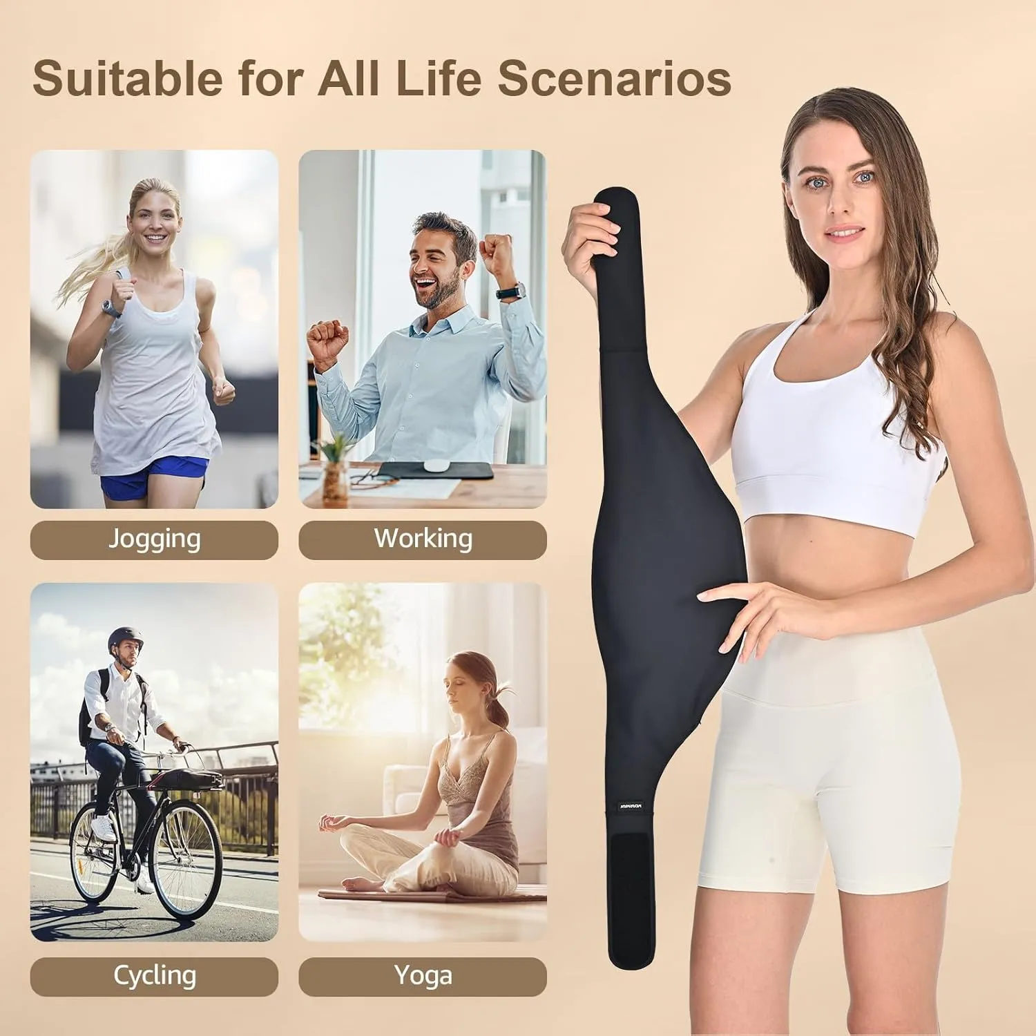 Colostomy Bag Covers for Men and Women, Stealth Belt for Sports and Daily Life, Colostomy Supplies (Black, L)