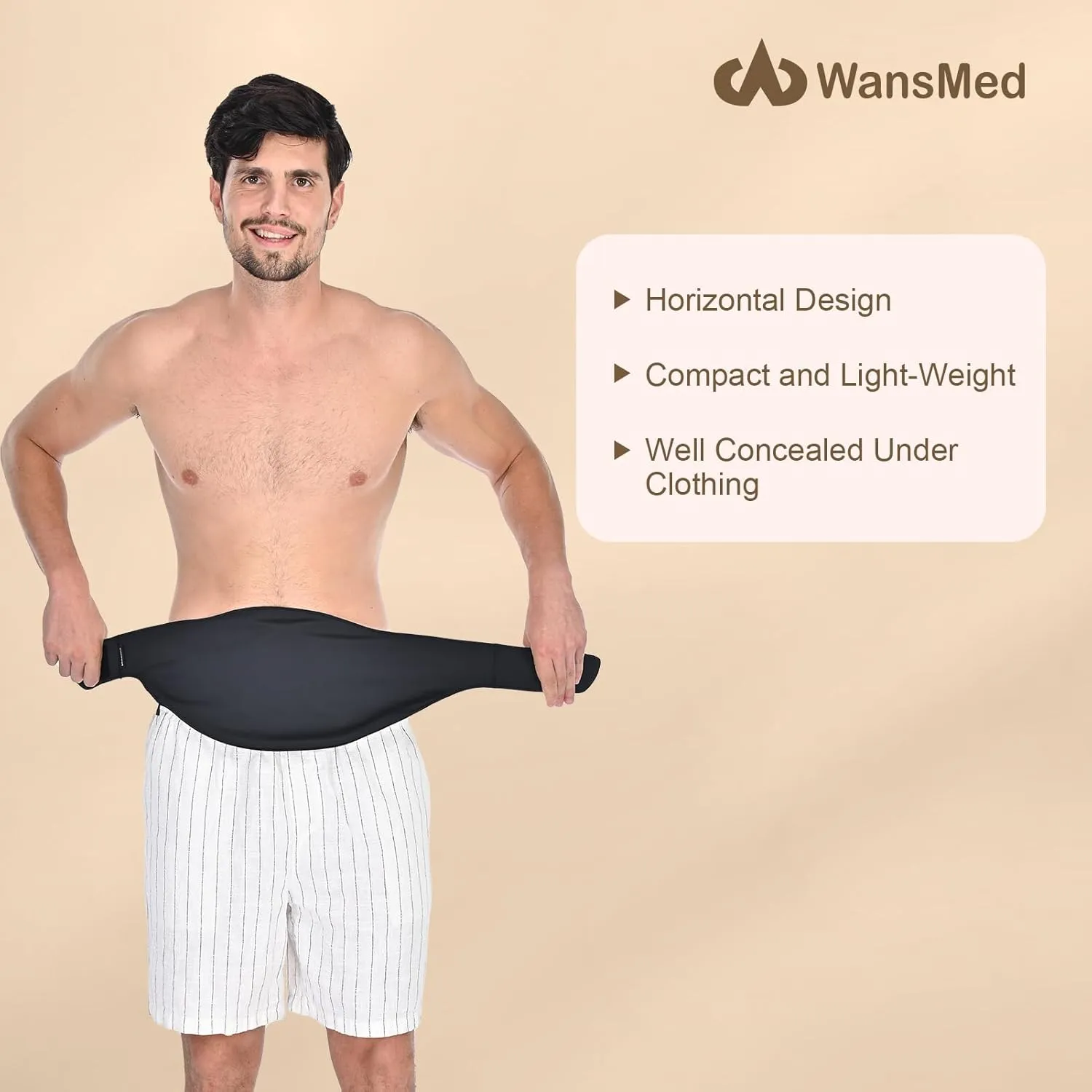 Colostomy Bag Covers for Men and Women, Stealth Belt for Sports and Daily Life, Colostomy Supplies (Black, L)