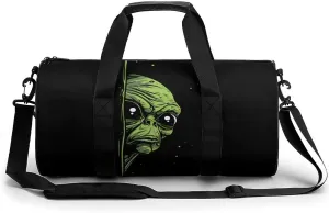 Cool Alien Novelty Large Duffel Bag Lightweight Gym Bag Travel Tote Bags