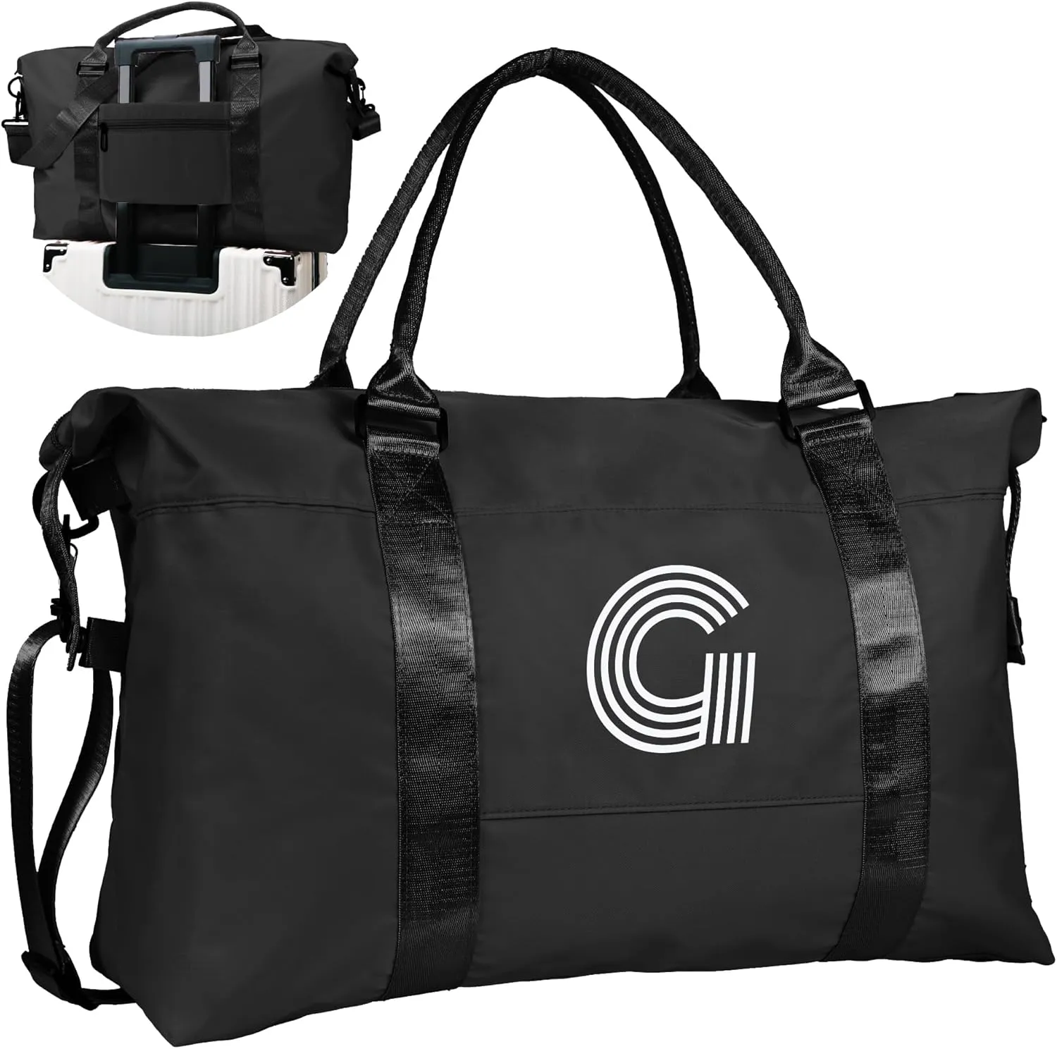 Cool Gifts for Girl,Travel Essentials, Travel Duffel Bag, Gym Bag, Personalized Weekender Bag, Overnight Bag, Niece Gifts Graduate Gifts for Her Birthday Gifts (Letter G)