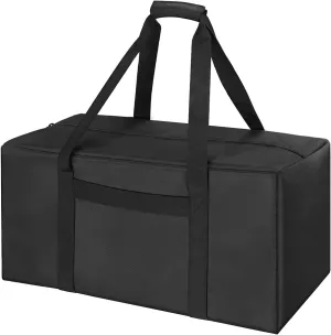 COOLBEBE 24" Sports Duffle Bag - 53L Travel Duffel Tote Bag with Upgrade Zipper Weekender Overnight, Durable & Water Resistant, Camping duffle Black