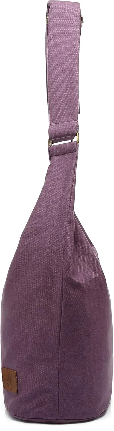 Coton Pose Women Hippie Crossbody Bag - Top Zip Large Capacity Canvas Sling Bag - Jacquard Cloth Handmade