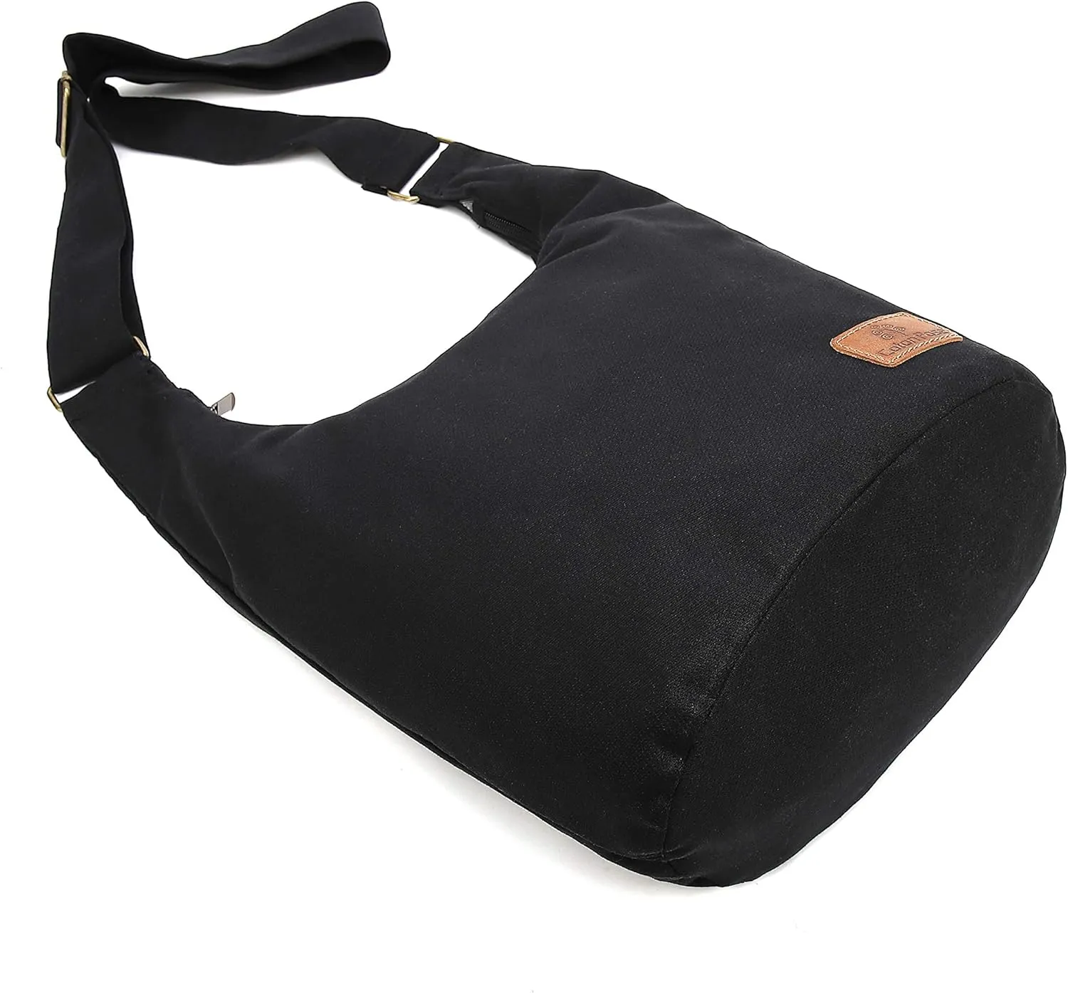Coton Pose Women Hippie Crossbody Bag - Top Zip Large Capacity Canvas Sling Bag - Jacquard Cloth Handmade