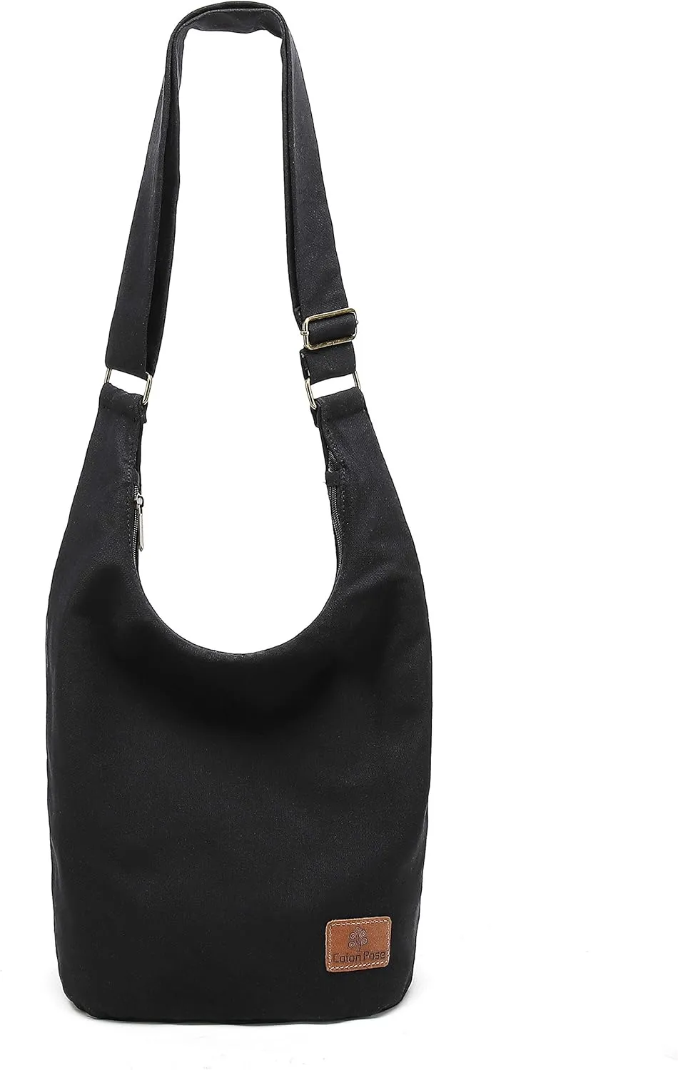 Coton Pose Women Hippie Crossbody Bag - Top Zip Large Capacity Canvas Sling Bag - Jacquard Cloth Handmade
